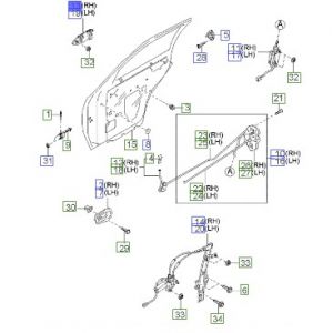 مقبض باب خارجي (أسود)
