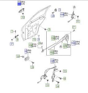 مقبض باب خارجي (أسود)