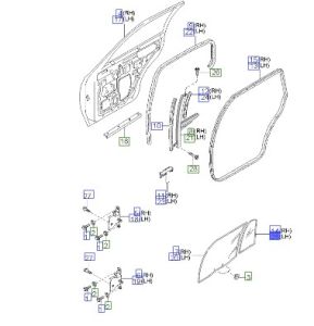زجاج مثلث خلفي