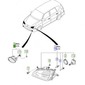 كشاف ضباب أمامي يسار