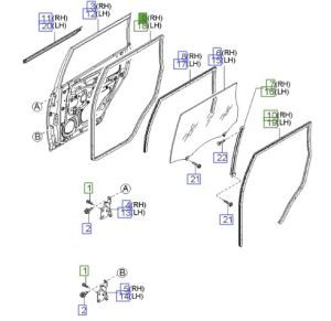 جلدة باب خلفي يمين
