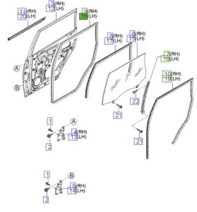 جلدة باب خلفي يسار