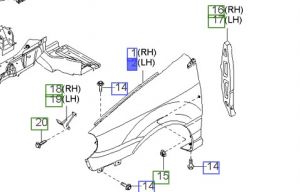 رفرف أمامي يسار