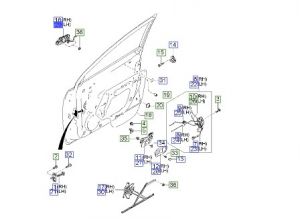 مقبض باب خارجي (كروم)