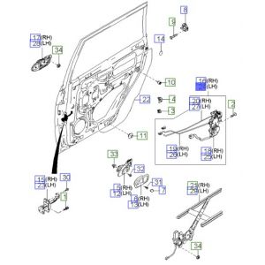 قفل تأمين الباب الخلفي