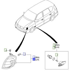 شمعة إشارة أمامية يسار