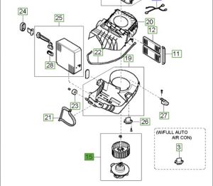 موتور مروحة مكيف داخلية