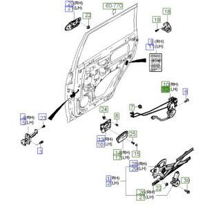 قفل باب خلفي يسار