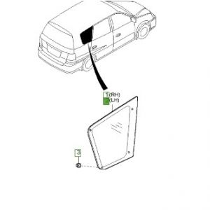 زجاج مثلث خلفي