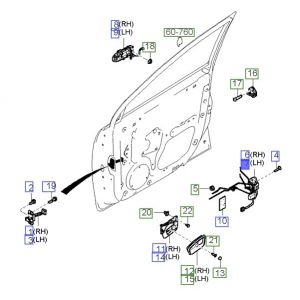قفل باب أمامي يسار