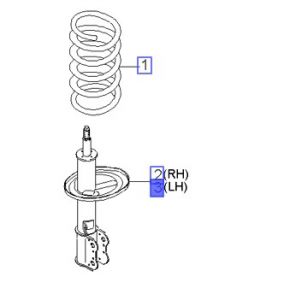 مساعد أمامي يسار من غير نظام مانع الانغلاق