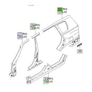 رفرف خلفي يمين