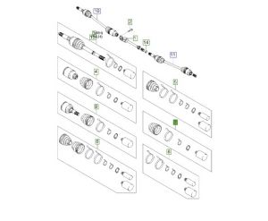 طقم جلدة عكس داخلي أمامي