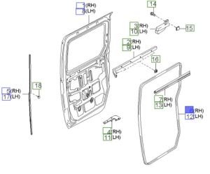 جلدة باب خلفي يمين