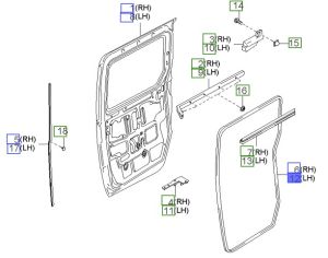 جلدة باب خلفي يسار
