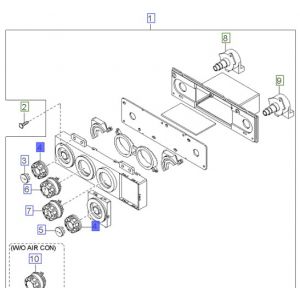 مفتاح تحكم بمروحة المكيف (اسود)
