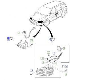 كشاف ضباب أمامي يمين