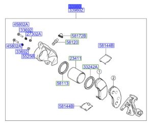 كليبر فرامل أمامي يمين