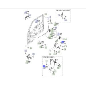 منظم رفع و تنزيل زجاج الباب اليمين