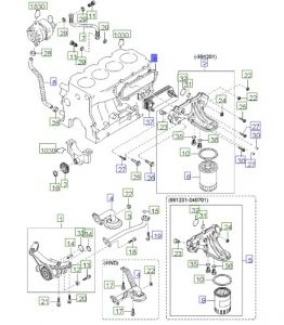 وجه قاعدة فلتر زيت الماكينة