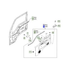 ديكور باب داخلي أمامي يسار كامل