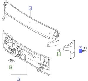رفرف أمامي يسار