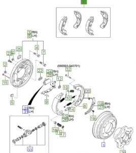 طقم قماشات فرامل خلفية