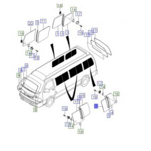 زجاج نافذة الباب