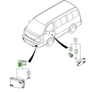 كشاف ضباب أمامي يسار
