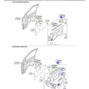 ديكور باب داخلي أمامي يسار كامل