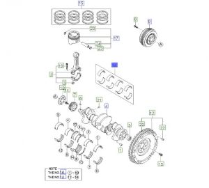 طقم سبائك عامود الكرنك المتحركة مقاس ستاندرد