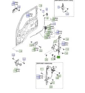 ذراع رفع و تنزيل زجاج الباب