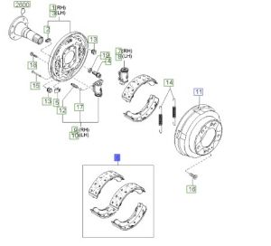 طقم قماشات فرامل خلفية