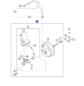 علبة فرامل مع علبة زيت الفرامل