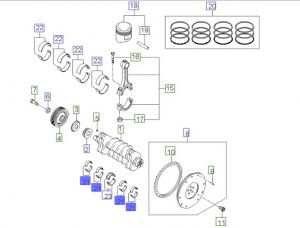 جوز سبايك عامود كرنك ثابته مقاس استاندرد