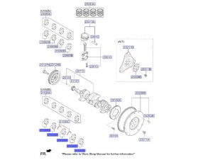 جوز سبايك عامود كرنك ثابته مقاس استاندرد