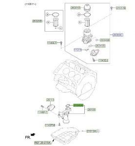 جلدة مضخة الزيت