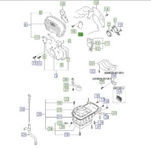صدر الماكينة الخلفي العلوي يسار