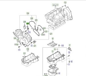 صدر الماكينة الوسط الخلفي يسار