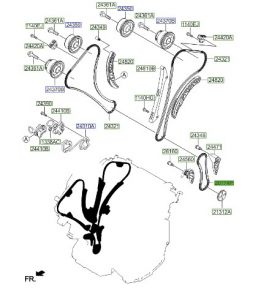 جنزير مضخة الزيت