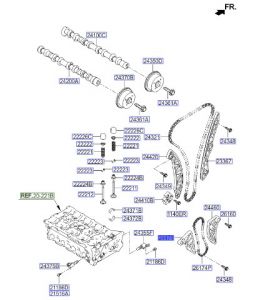 زلاجة جنزير مضخة الزيت