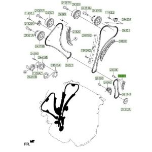 زلاجة جنزير مضخة الزيت