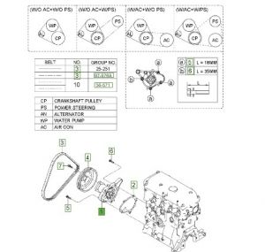 مضخة ماء تبريد الماكينة