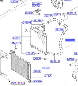 خرطوم ماء الرديتر سفلي