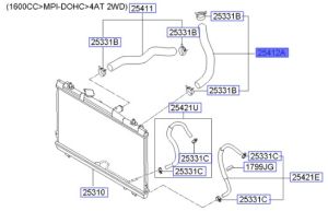 خرطوم ماء الرديتر سفلي