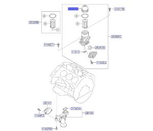 غطاء فلتر زيت الماكينة