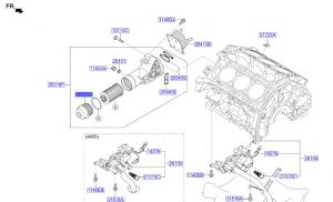 غطاء فلتر زيت الماكينة