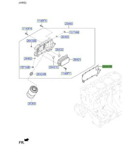 وجه غطاء مبرد زيت