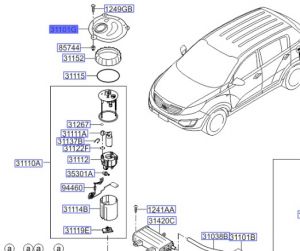 غطاء مضخة الوقود