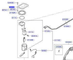 غطاء مضخة الوقود